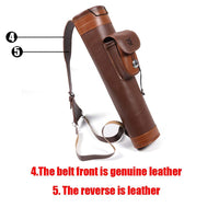 Thumbnail for Traditional bow and arrow leather back quiver