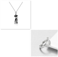 Thumbnail for Love Hug Necklace Unisex Men Women Couple Jewelry Simple Temperament Clavicle Chain Valentines Day Lover Gift