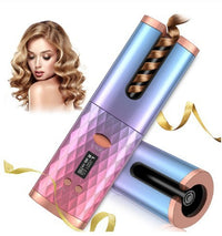 Thumbnail for Rechargeable Automatic Hair Curler Women Portable Hair Curling Iron LCD Display Ceramic Curly Rotating Curling Wave Styer