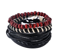 Thumbnail for Leather Bracelet Men Multilayer Bead Bracelet Punk Wrap Bracelets for Women Vintage punk Men Jewelry