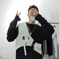 Thumbnail for Wu Yifan Functional Tooling Style Tactical Vest Vest Pocket