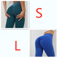 Thumbnail for Plaid Leggings Fitness Yoga Pants Women's Seamless High Waist Breathable Gym Leggings