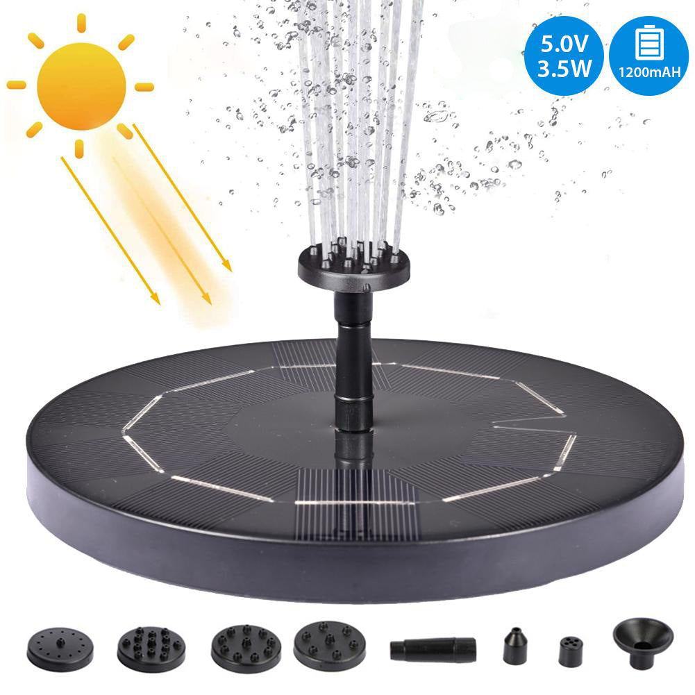 Solar Water Mercury Garden Miniature Floating Fountain