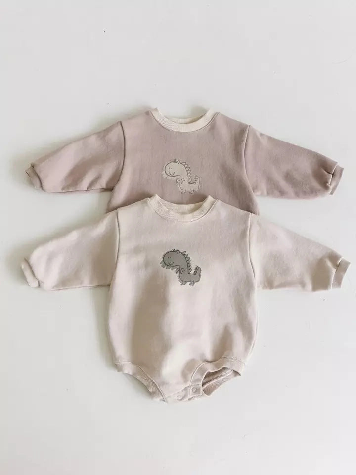 Baby Jumpsuit Dinosaur Print Long Sleeve Romper