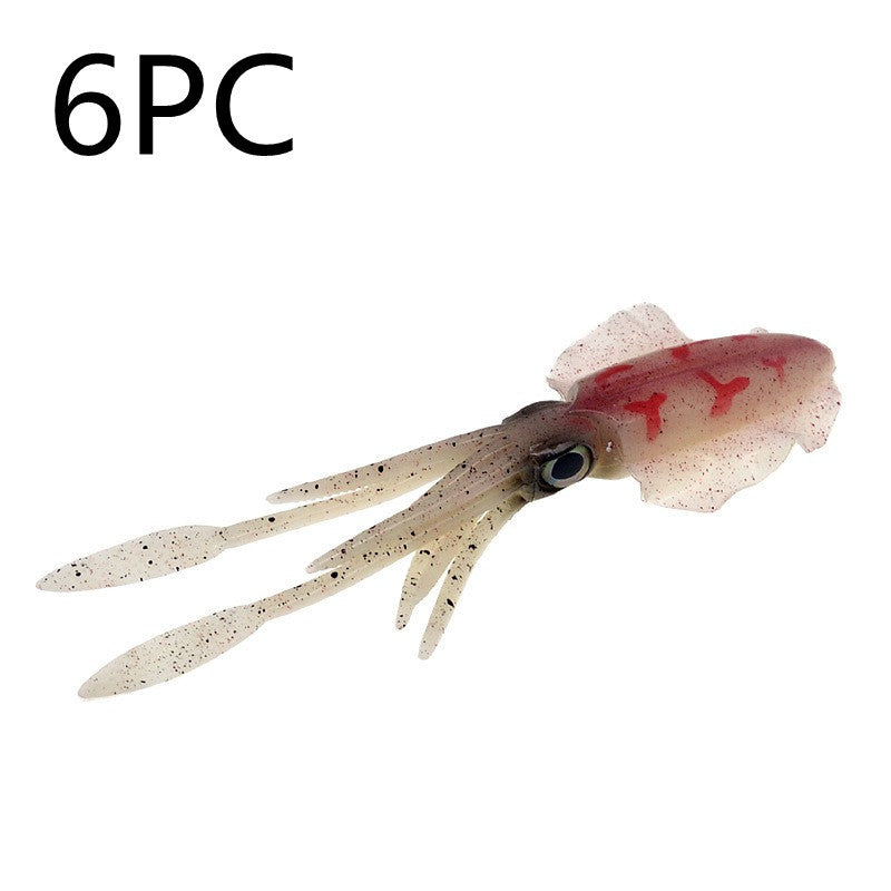 Squid Bait 15cm 20g Sea Fishing Boat Fishing Simulation Fake Bait Octopus Deep Sea Soft Bait Iron Plate Bait