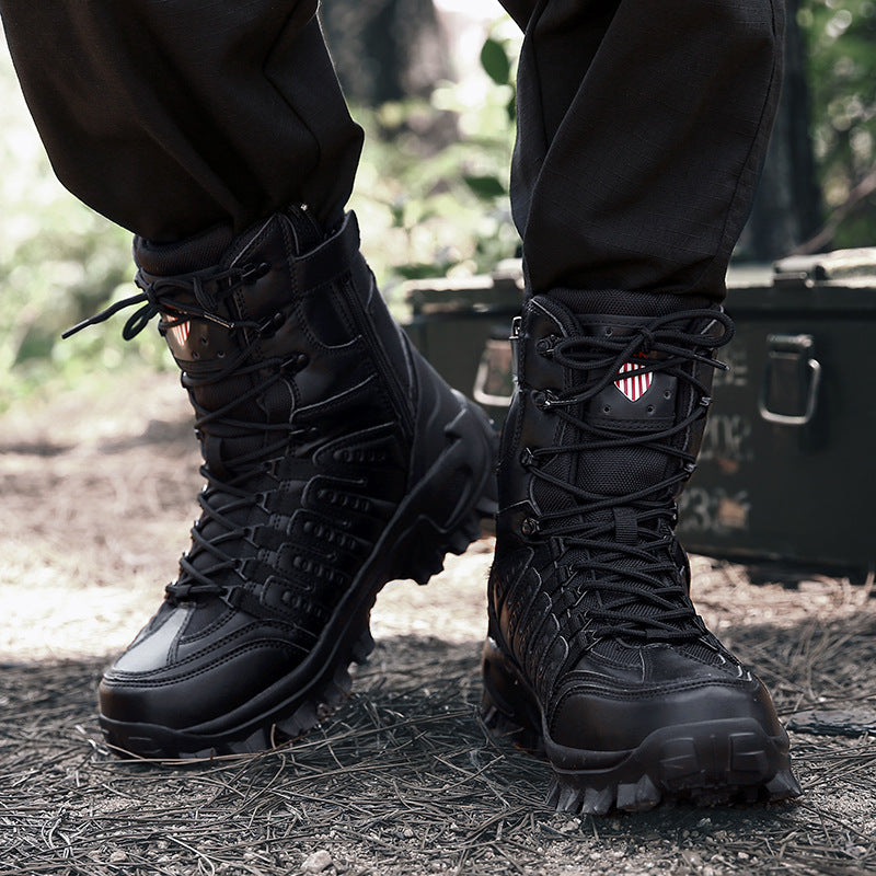 Waterproof outdoor tactical military boots