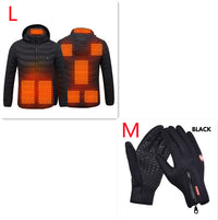 Thumbnail for New Heated Jacket Coat USB Electric Jacket Cotton Coat Heater Thermal Clothing Heating Vest Men's Clothes Winter