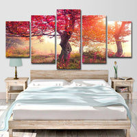 Thumbnail for 5 Pieces Canvas Art Season Autumn Trees Modern Living Room Large Painting Cloth Wall Art