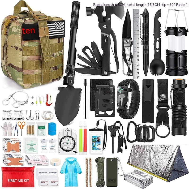 Outdoor Camping Supplies Equipment Multifunctional Outdoor Survival Emergency Kit Tool Suit